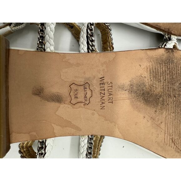 Stuart Weitzman SamoaSandals for Women Samoa Flat Sandal Sz 6.5 White - Picture 7 of 9